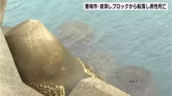 魚釣り中に波消しブロックから転落か…一緒に来ていた妻が通報も高知市の団体職員の男性が死亡【高知・香南市】