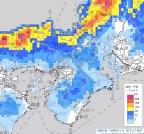 【大雪】近畿地方の高速道路「予防的通行止め」複数区間で続く　9日未明で解除の見通し立たず