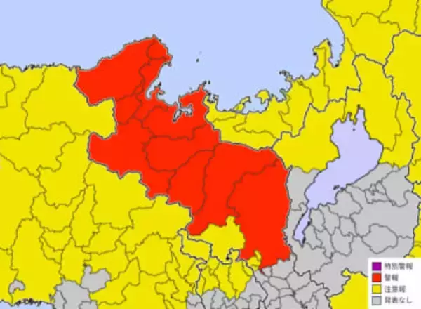 【速報】京都市や舞鶴市など、京都府の広範囲に大雪警報　22日まで強い雪に警戒を