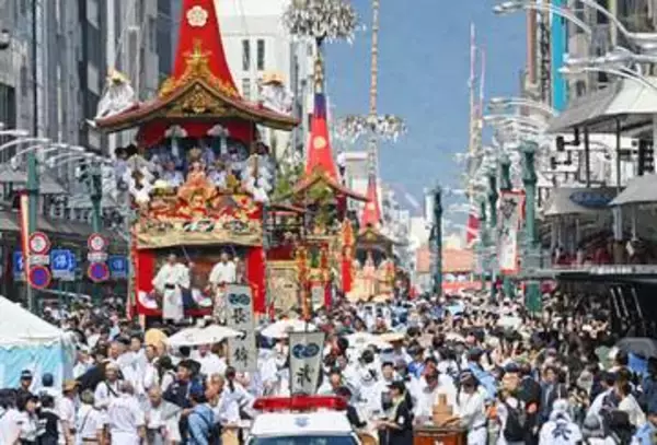 【速報】祇園祭・前祭の山鉾巡行、猛暑日に突入　記録的高温の巡行になる可能性、1位記録は?