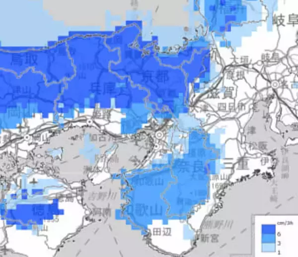 【速報】近畿地方の国道、大雪予報で「予防的通行止め」可能性　国道9号や27号、42号も