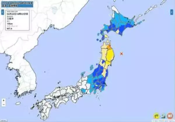 青森県で最大震度5強の地震、近畿でも揺れ　北海道と東北に津波警報、最大3メートルの津波恐れ