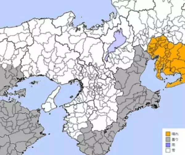 近畿地方、大雪ピークは8日の日曜　京都・兵庫の広範囲で大雪警報恐れ、大阪や和歌山も雪予報