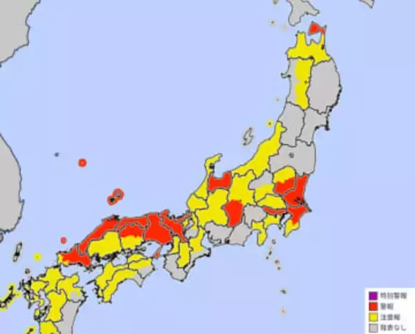 【速報】東京都や京都府、兵庫県など14都府県に大雪警報　衆院選投開票日を直撃、さらに拡大可能性