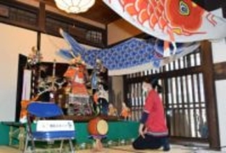 京都の町家で「こいのぼり」と「五月人形」共演　「端午の節句楽しんで」