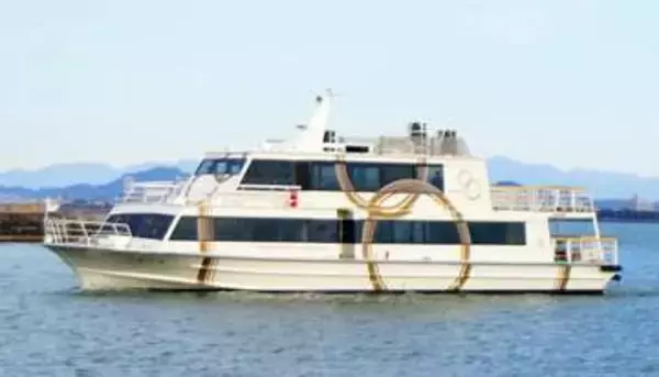 琵琶湖の定期船「べんてん」が外装デザイン刷新　NHK大河「豊臣兄弟！」に合わせる