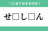 「せ□し□ん」空欄に入るひらがなは？