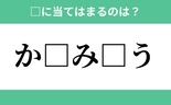 「か」から始まるあの単語！空欄に入るひらがなは？