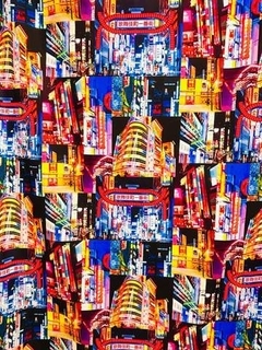 新宿・歌舞伎町を着こなせ！　ギラギラネオンのカオスな街並みをプリントした生地　「椎名林檎これで着物でも仕立てたらどうか」