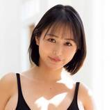 「Hカップ豊満ボディ×過激な黒ハイレグ　髪を切った31歳グラドルが濡れ肌グラビアで悩殺」の画像1