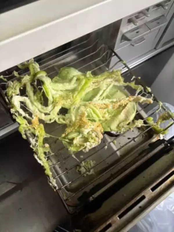 「グリルの中でナスが爆発」！？…なぜ、こうなった？　原型とどめぬ大惨事に悲鳴