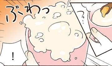 レンチンした牛乳にはちみつ入れたら爆発→飛び出た液体で手にやけど　「突沸」に注意【漫画】