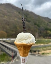 「食べていいの？天然記念物じゃないの？」福島県の「ご当地ジェラート」に刺さっているのは…衝撃の実食投稿が9.7万インプレッション
