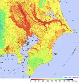 荒川、江戸川、利根川沿岸は揺れやすい　首都圏の地盤安定感を可視化したマップが話題