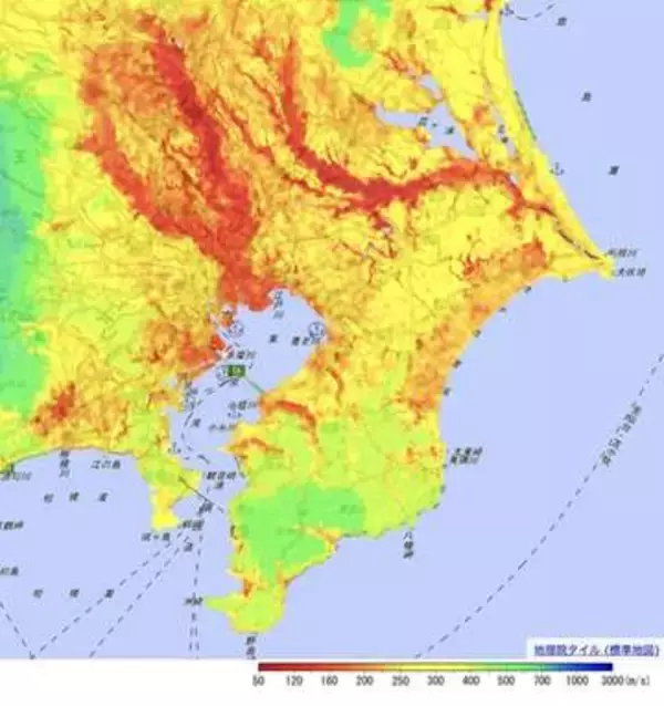 荒川、江戸川、利根川沿岸は揺れやすい　首都圏の地盤安定感を可視化したマップが話題