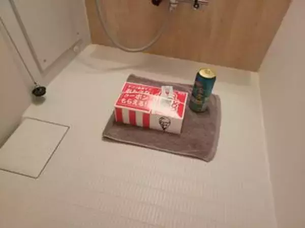 猫の飼い主「ケンタッキーを食べるので隔離します。人間を」ユニットバスにこもったが……「ガリガリされそう」