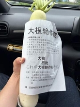 交差点に多数の警察官　「え、事故？」と注視していたら…大根配ってる！　添えられたメッセージに爆笑＆納得