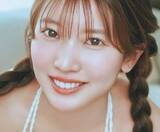 「爽やか青ストライプの三角ビキニ　SKE21歳美女が初ソログラビア 「嬉しすぎー！ゲットしてね」」の画像1