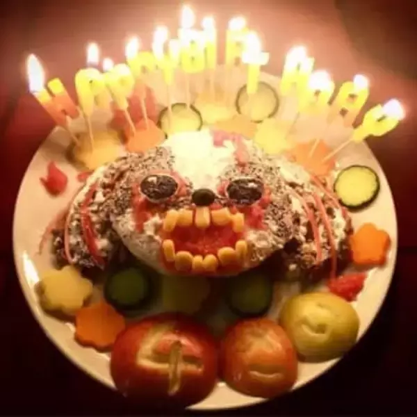 祝お誕生日　シーズー犬似顔絵ケーキがホラーすぎる！？　モンスターのような仕上がりに「愛情たっぷり感じます」