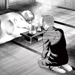ご遺体のそばで一晩中座る『寝ずの番』をした少年「絶対に連れていくからなぁ…」亡き老婆が目を開き……背筋凍る展開に【漫画】