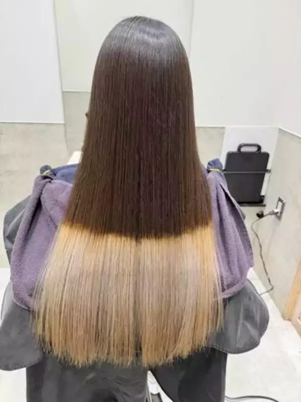 「バレイヤージュを頼んだのに…　不自然ツートーンにされてしまった自慢の髪　8時間かけて極上グラデに変身！「可愛すぎる」「まじで神」」の画像