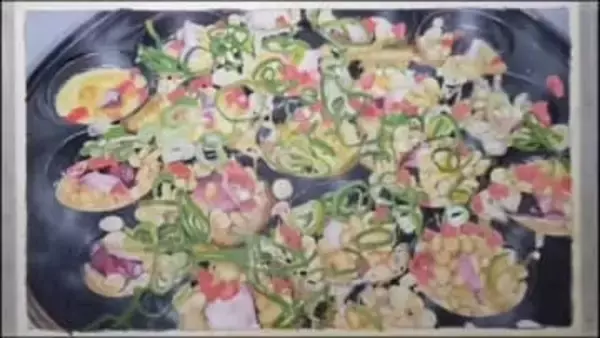 鉄板の上で美味しそうなたこ焼きが…と思ったら絵！？　写実絵師の調理イラスト動画がすごい　なぜそこまで…本人に聞いた