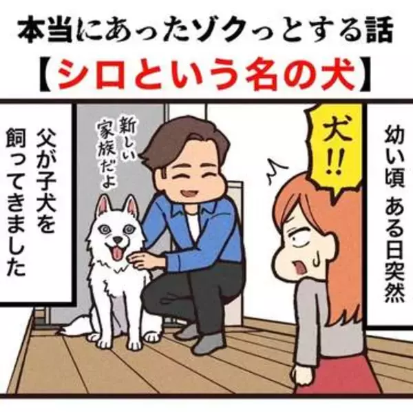 仕事先で出会った黒ラブラドール　名前が「シロ」で特有のしぐさ　寄り添って離れないあなたは3年前に旅立ったハスキー犬の生まれ変わり？【漫画】