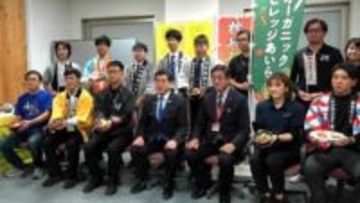 おいどんリーグを知事にPR　開催地では地元のどんぶり販売　知事が試食　鹿児島