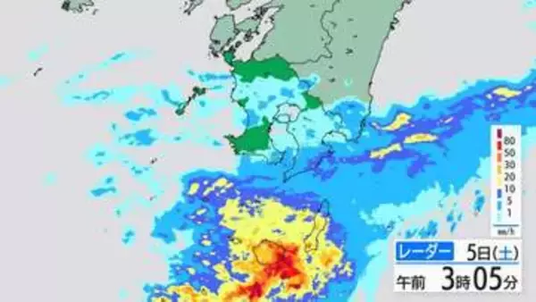 種子島・屋久島地方に線状降水帯発生　鹿児島