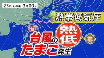 【台風のたまご＝熱帯低気圧】発生　24時間以内に台風に発生へ　日本への影響は？【雨風シミュレーション11月3日（火祝）まで／全国の週間天気予報】気象庁台風情報と台風30号予想進路