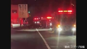 曽於市の県道で軽乗用車が横転　２人が軽いけが　現場付近は片側交互通行に　鹿児島