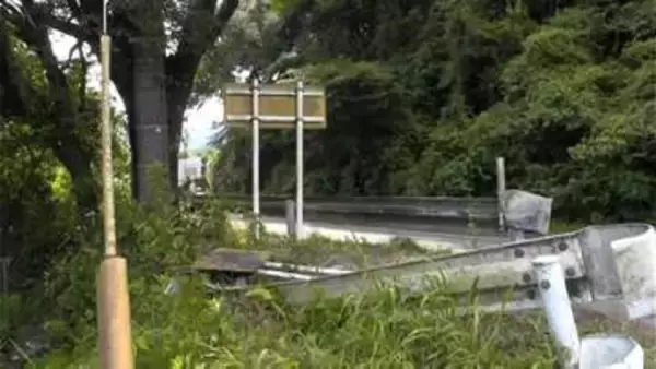 乗用車がガードレールに接触して電柱に衝突　71歳男性が重体　鹿児島