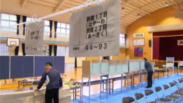 衆議院選挙あす8日投開票　投票所の設営始まる　鹿児島