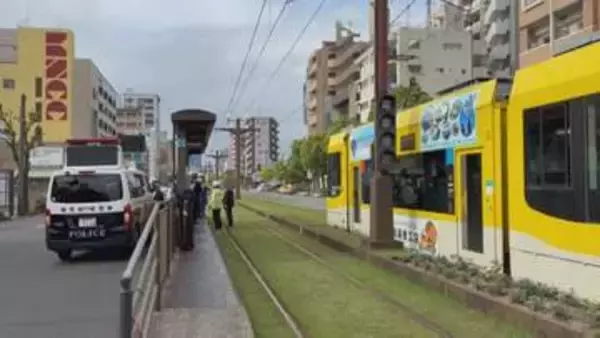 「７０代男性が市電に挟まれている」鹿児島市電・荒田八幡電停