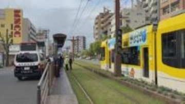 「７０代男性が市電に挟まれている」鹿児島市電・荒田八幡電停