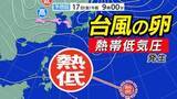 「【台風情報】新たな「台風のたまご＝熱帯低気圧」発生　２４時間以内に台風に発達するがすぐに「熱帯低気圧」へ　あまり発達しない理由とは？【雨風シミュレーション２７日（月）まで】」の画像1