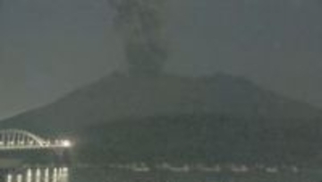 桜島で噴火　噴煙2200ｍ　やや多量の噴煙【9日の降灰予報】鹿児島・宮崎