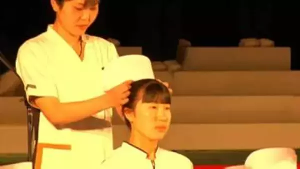 「患者に真摯に向き合いたい」看護師目指して鳳凰高校で戴帽式　鹿児島・南さつま市