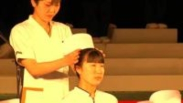 「患者に真摯に向き合いたい」看護師目指して鳳凰高校で戴帽式　鹿児島・南さつま市