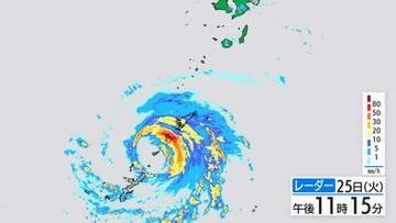 奄美地方で線状降水帯発生　徳之島で1時間に107ミリの猛烈な雨