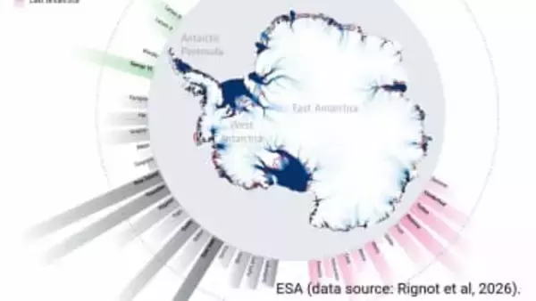 南極の氷が「最大42キロ」後退　失われた面積は「東京、神奈川、千葉、埼玉に匹敵」30年間の衛星データで判明　将来の海面上昇に警鐘