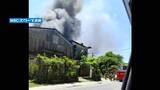 「激しく黒煙上がる　資材置き場で火災　鹿児島市」の画像1
