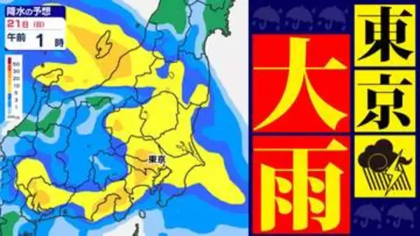 【東京首都圏】本降りの雨 気象庁「気象解説情報」大雨・落雷・降ひょうに注意【雨シミュレーション ／ 週間予報】東京・神奈川・埼玉・千葉・群馬・栃木・茨城・山梨・長野  「雨がひどいときは無理せず雨やどり」