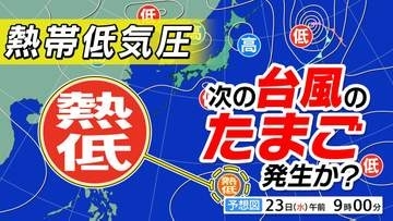 【台風のたまご】新たな「熱帯低気圧」発生へ　早くも次の「台風」か【雨風シミュレーション10/2（金）まで・全国の週間予報】今後の「台風情報」に注意