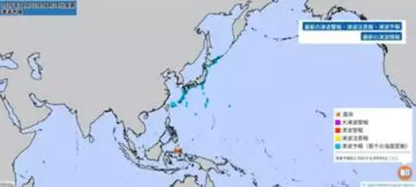 インドネシアでマグニチュード７．４の地震　日本沿岸でも「若干の海面変動」の可能性　気象庁が津波予報（若干の海面変動）を発表