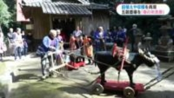 東串良町で春の風物詩　五穀豊穣を願う「春の祈年祭」　地域と子どもつなぐ伝統の舞「鎌踊り」