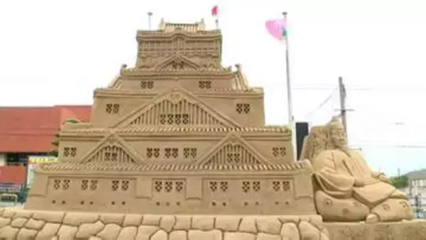 大阪城、万里の長城も砂像に「吹上浜砂の祭典」始まる　今年は「城物語」テーマに　鹿児島・南さつま市