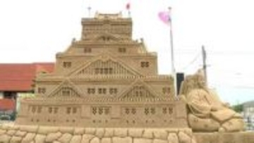 大阪城、万里の長城も砂像に「吹上浜砂の祭典」始まる　今年は「城物語」テーマに　鹿児島・南さつま市