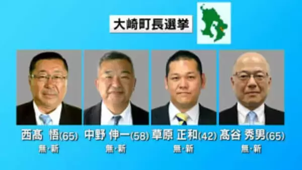 大崎町長選挙・県議補選　きょう30日投開票　鹿児島