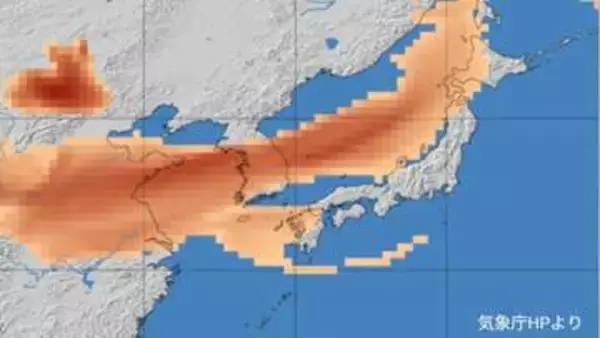 【黄砂情報】日本に黄砂飛来か【黄砂シミュレーション４日（土）～５日（日）／ 全国各都市の週間予報】気象庁 黄砂情報